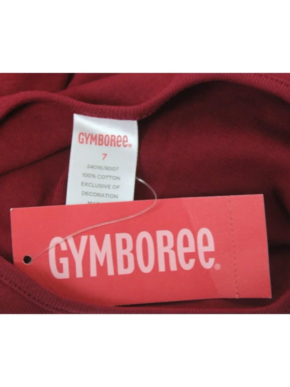2006 Gymboree Family Portrait Dark Red T-shirt sz 7 Bows Sparkle Buttons Classic